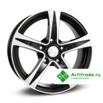 Скад Sakura R15/6.5J PCD 5x114,3 ET 43 ЦО 67,1 черный с полированной лицевой поверхностью