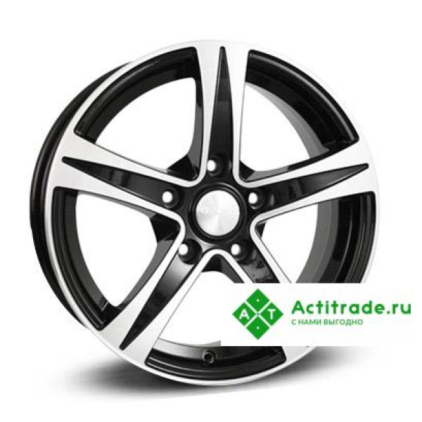 Скад Sakura R15/6.5J PCD 5x114,3 ET 43 ЦО 67,1 черный с полированной лицевой поверхностью