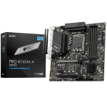 Материнская плата MSI PRO B760M-A WIFI (SocketLGA1700, Intel B760, 4xDDR5, microATX, RAID SATA: 0,1,15,5)