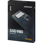 Жесткий диск SSD 500Гб Samsung 980 (M.2, 3100/2600 Мб/с, 470000 IOPS, PCI-E, для ноутбука и настольного компьютера)