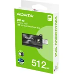 Внешний жесткий диск SSD 512Гб ADATA (600/600 Мб/с, USB 2.0 Type-A; USB 3.2 Gen 2 Type-C; USB Type-C, внешний)