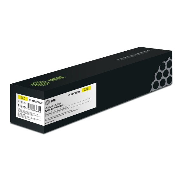 Тонер-картридж Cactus CS-MPC2550Y (желтый; 5500стр; MPC2030, C2050, C2530, C2550)