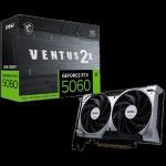 Видеокарта GeForce RTX 5060 2280МГц 8Гб MSI VENTUS OC (GDDR7, 128бит, 1xHDMI, 3xDP)