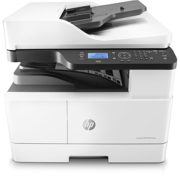 МФУ HP LaserJet MFP M443nda (черно-белая, A3, 512Мб, 25стр/м, 1200x1200dpi, авт.дуплекс, 50'000стр в мес)