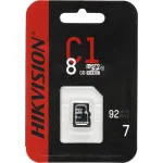Карта памяти microSDHC 8Гб Hikvision (Class 10, 92Мб/с, UHS-I U1, без адаптера)
