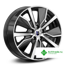 КиК Гамбит R16/6.5J PCD 5x110 ET 38 ЦО 65,1 черный с полированной лицевой поверхностью