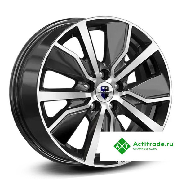 КиК Гамбит R16/6.5J PCD 5x110 ET 38 ЦО 65,1 черный с полированной лицевой поверхностью