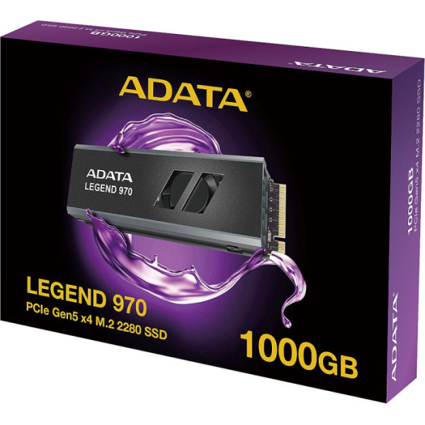 Жесткий диск SSD 1Тб ADATA LEGEND 970 (2280, 9500/8500 Мб/с, 1300000 IOPS, PCI-E GEN5 X4)