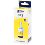 Чернильный картридж Epson C13T67344A (желтый; 70стр; 70мл; L800)