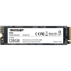 Жесткий диск SSD 128Гб Patriot Memory (2280, 1600/600 Мб/с, 150000 IOPS, PCI-E, для ноутбука и настольного компьютера) [P300P128GM28]