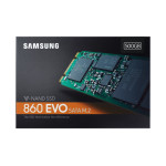 Жесткий диск SSD 500Гб Samsung 860 EVO Series (M.2, 550/520 Мб/с, 88000 IOPS, SATA-III, 1024Мб, для ноутбука и настольного компьютера)