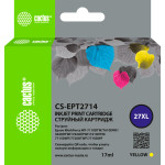 Картридж Cactus CS-EPT2714 (оригинальный номер: 27XL; желтый; 17стр; WorkForce WF-3620, 3640, 7110, 7210)