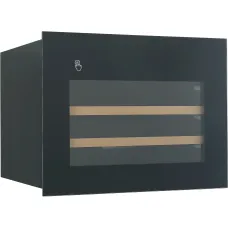 Винный шкаф с открытой панелью Hyundai HBWC 0461 SCT (G, 1-камерный, объем 62:62л, 59x45.5x56.3см, черный)