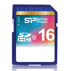 Карта памяти SDHC 16Гб Silicon Power (Class 10, без адаптера) [SP016GBSDH010V10]