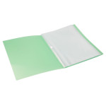 Папка-портфолио Бюрократ Gems GEMPP40GRN (A4, пластик, толщина пластика 0,7мм, карман на лицевой стороне, зеленый турмалин)