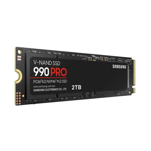 Жесткий диск SSD 2Тб Samsung 990 PRO (2280, 7450/6900 Мб/с, 1550000 IOPS, PCIe 4.0 x4 (NVMe), 2048Мб, для ноутбука и настольного компьютера)