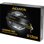 Жесткий диск SSD 512Гб ADATA LEGEND 900 (M.2 2280, 6200/2300 Мб/с, PCI-E GEN4 X4)