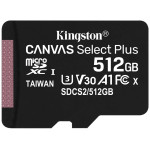 Карта памяти microSDXC 512Гб Kingston (100Мб/с, UHS-I U3, без адаптера)