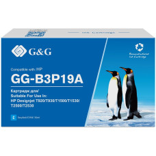 Картридж G&G GG-B3P19A (голубой; 130стр; DJ T920, T1500)
