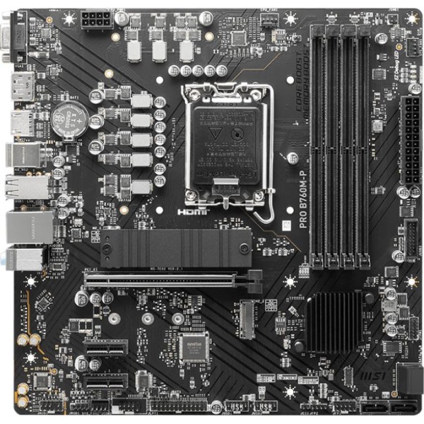 Материнская плата MSI PRO B760M-P (SocketLGA1700, Intel B760, 4xDDR5, microATX, RAID SATA: 0,1,15,5)