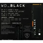 Жесткий диск SSD 2Тб Western Digital SN850X (2280, 7300/6600 Мб/с, 1100000 IOPS, PCIe 4.0 x4 (NVMe))