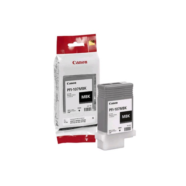 Чернильный картридж Canon PFI-107MBK (черный матовый; 130мл; iP F680, 685, 780, 785)