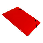 Папка на резинке Бюрократ DeLuxe DL510RED (A4, пластик, толщина пластика 0,7мм, ширина корешка 30мм, красный)