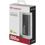 Внешний жесткий диск SSD 500Гб Transcend (1050/950 Мб/с, USB-C, внешний)