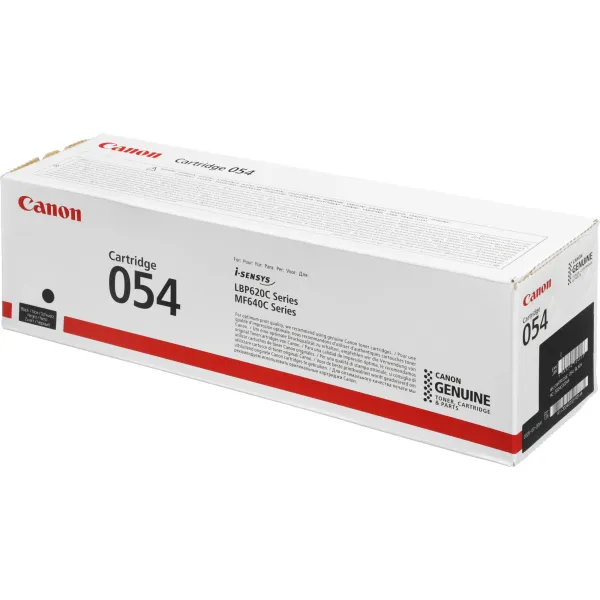 Тонер-картридж Canon 054 BK (черный; 1500стр; MF645Cx, MF643Cdw, MF641Cw, LBP623Cdw, 621Cw)