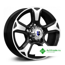 КиК Атлант R16/7J PCD 5x139,7 ET 35 ЦО 98,1 черный с полированной лицевой поверхностью [71493]
