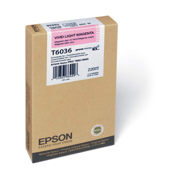 Картридж Epson C13T603600 (светло-пурпурный; 220стр; 220мл; St Pro 7880, 9880)