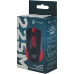 Oklick 225M Black-Red USB (кнопок 3, 1200dpi)
