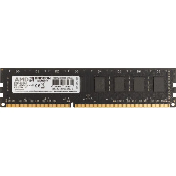 Память DIMM DDR3L 8Гб 1600МГц AMD (12800Мб/с, CL11, 240-pin, 1.35)