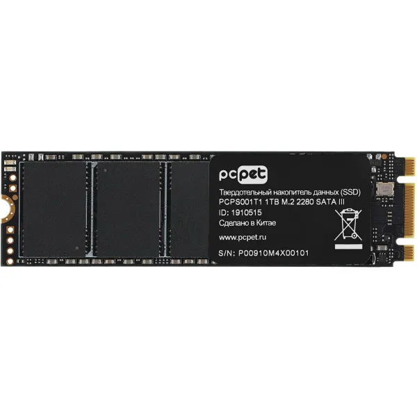 Жесткий диск SSD 1Тб PC Pet (2280, 500/450 Мб/с)