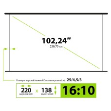 Экран Cactus WallExpert CS-PSWE-220x138-WT (настенно-потолочный, 102