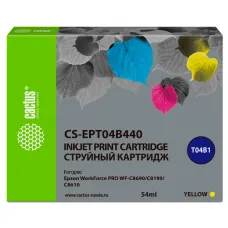 Cactus CS-EPT04B440 (желтый пигментный; 54стр; WorkForce Pro WF-C8190, WF-C8690) [CS-EPT04B440]