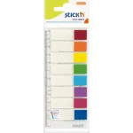 Индексы Hopax 21467 (пластик, 12x45мм, 8цветов, 15закладок каждого цвета)