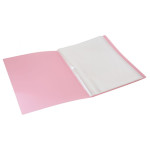 Папка-портфолио Бюрократ Gems GEMPP40PIN (A4, пластик, толщина пластика 0,7мм, карман на лицевой стороне, розовый аметист)