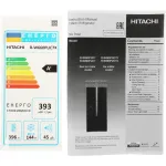 Холодильник Hitachi R-W660PUC7X GC (No Frost, A++, 2-камерный, Side by Side, объем 540:396/144л, инверторный компрессор, шампань)