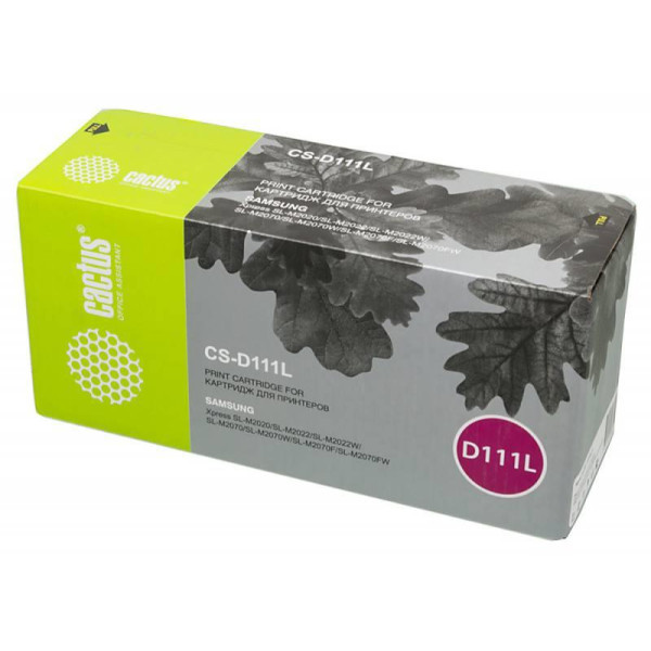 Тонер-картридж Cactus CS-D111L (черный; 1800стр; Xpress M2022, M2020, M2021, M2020W, M2070, M2070FW, M2071 , M2071FH, M2021W, M2022W, M2070F, M2070W, M2071F)