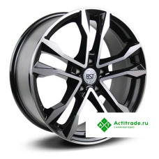 RST R068 R18/8J PCD 5x112 ET 25 ЦО 66,6 черный с полированной лицевой поверхностью