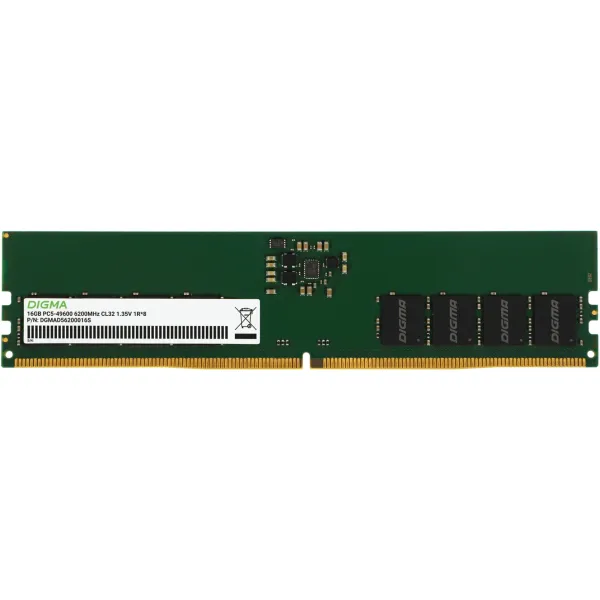 Память DIMM DDR5 16Гб 6200МГц Digma (49600Мб/с, CL32, 288-pin)
