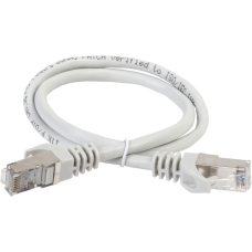 IEK PC01-C5EFL-2M (RJ45(m), RJ45(m), внутренний, 2м, 5E, 4пары, F/UTP, серый) [PC01-C5EFL-2M]