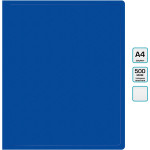 Папка с зажимом Бюрократ -PZ05PBLUE (зажимов 1, A4, пластик, толщина пластика 0,5мм, торцевая наклейка, синий)