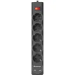 Сетевой фильтр Defender DFS 755 (5м, 5xEURO, USB 2шт, 2,2кВт)