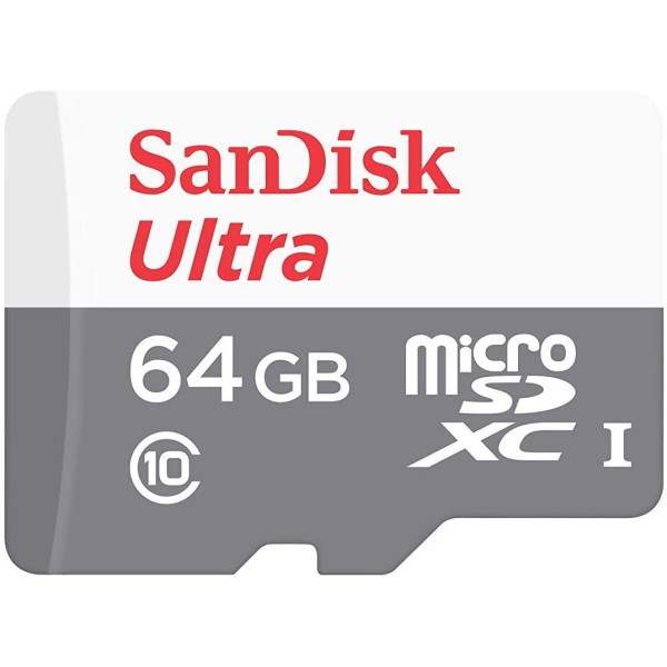 Карта памяти microSDXC 64Гб SanDisk (Class 10, 100Мб/с, UHS-I, без адаптера)