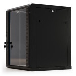 Шкаф коммутационный настенный Hyperline TWB-1866-GP-RAL9004 (18U, 600x908x600мм, IP20, 60кг)