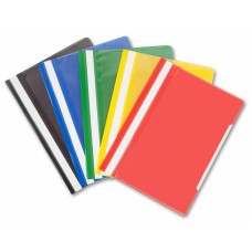 Папка-скоросшиватель Бюрократ -PS-K20RED (A4, прозрачный верхний лист, пластик, карман на лицевой стороне, красный) [PS-K20RED]
