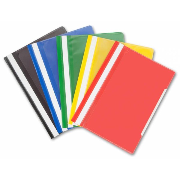 Папка-скоросшиватель Бюрократ -PS-K20RED (A4, прозрачный верхний лист, пластик, карман на лицевой стороне, красный)