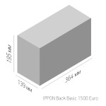 ИБП Ippon Back Basic 1500 Euro (интерактивный, 1500ВА, 900Вт, 4xCEE 7 (евророзетка))